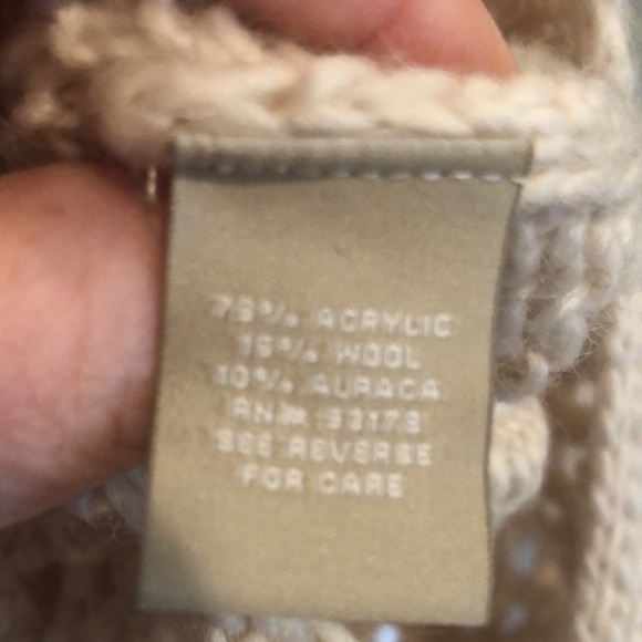 Joan Vass lattice cropped sleeve sweater - Picture 3 of 4